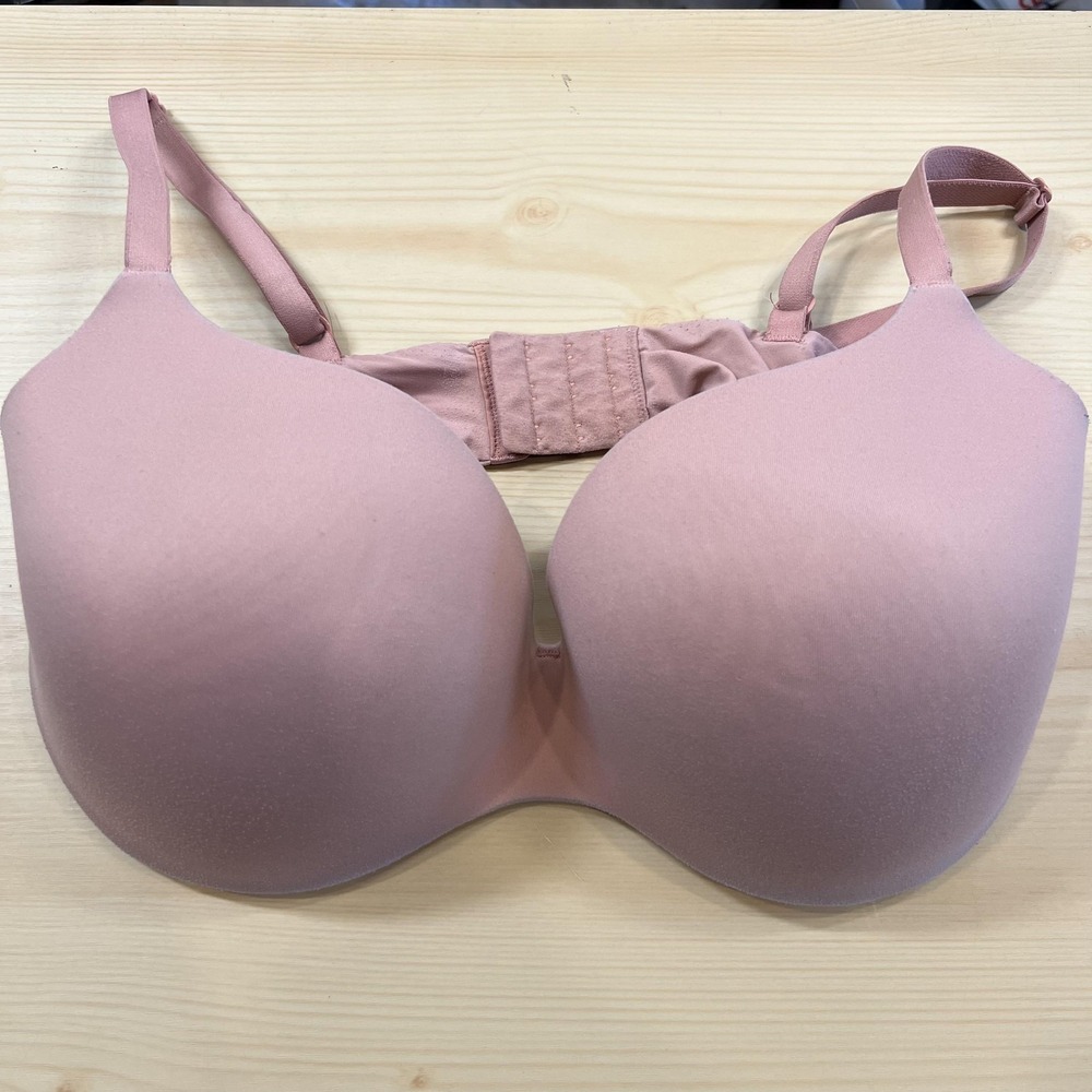 Auden Bra Womens 40D Pink T Shirt Demi Underwire Padded Seamless Everyday